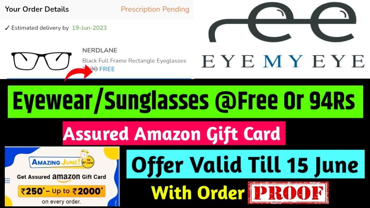 Eyemyeye Free Eyewear/Sunglasses Loot Eyemyeye Amazon Gift Card Loot