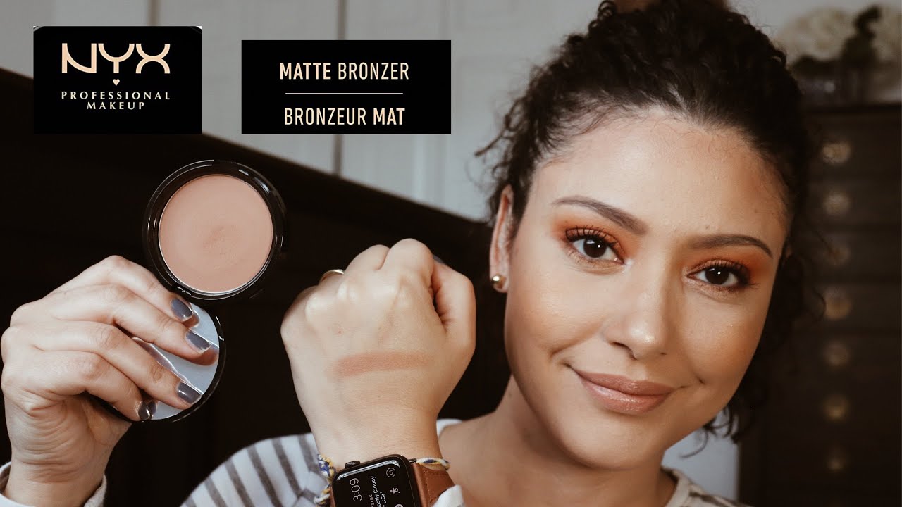 Tranen efficiëntie straal Nyx Professional Makeup Matte Bronzer in Medium/ How to easy bronze -  YouTube