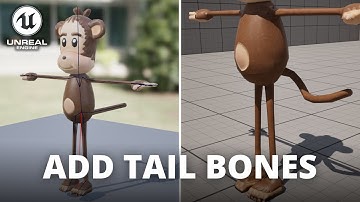 How to Add Bones into a Skeletal Mesh in Unreal Engine 5 - Add Tail Physics