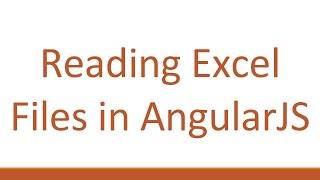 Reading Excel Files in AngularJS
