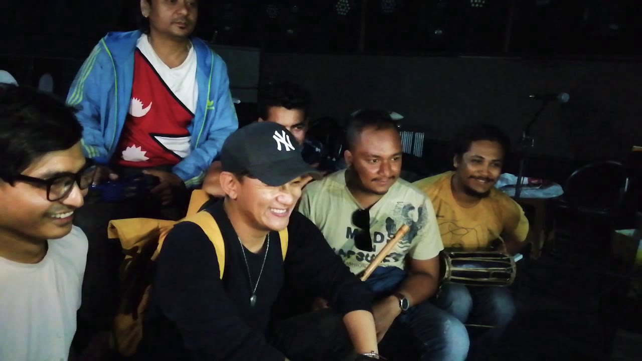 Flutist Kiran Baral Playing Parkhai Ma With Legendary Singer Raju Lama Voice Studio