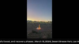 Dusk launch, Estes Amazon with B6-4 engine.