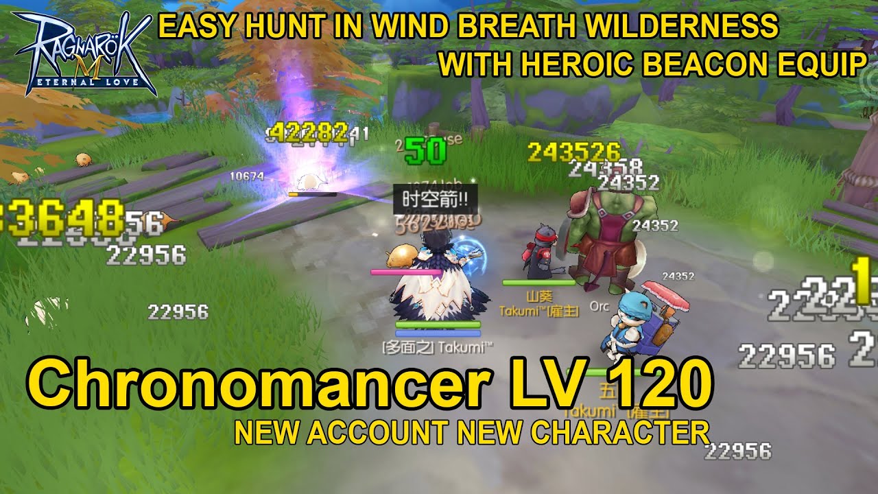 Ragnarok M 2.0 - Chronomancer Easy Hunt in Wind Breath Wilderness