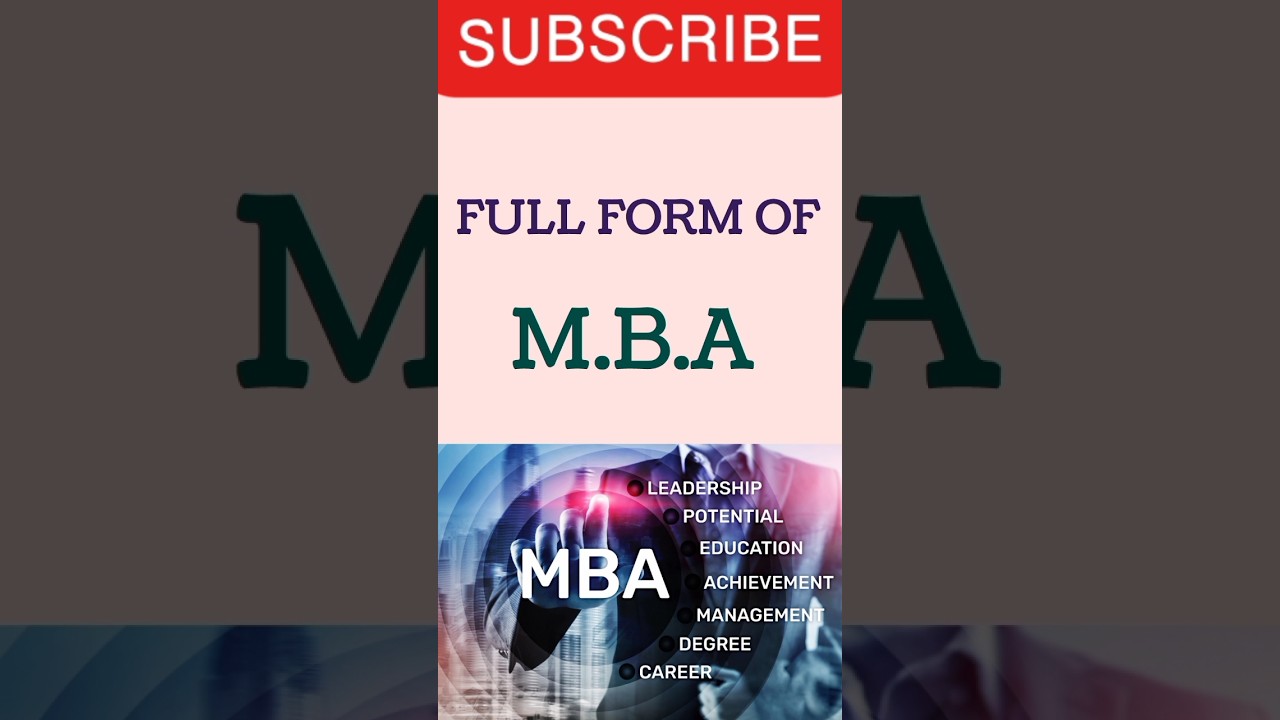 Full Form Of Mba 