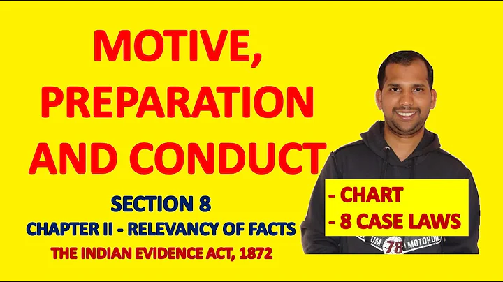 Section 8 of Evidence Act | Motive, Preparation & Conduct | Law of Evidence | Evidence Act, 1872