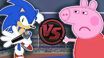 SONIC vs PEPPA PIG RAP! (Peppa Pig vs Sonic The Hedgehog Cartoon Rap Battle) | CARTOON RAP ATTACK