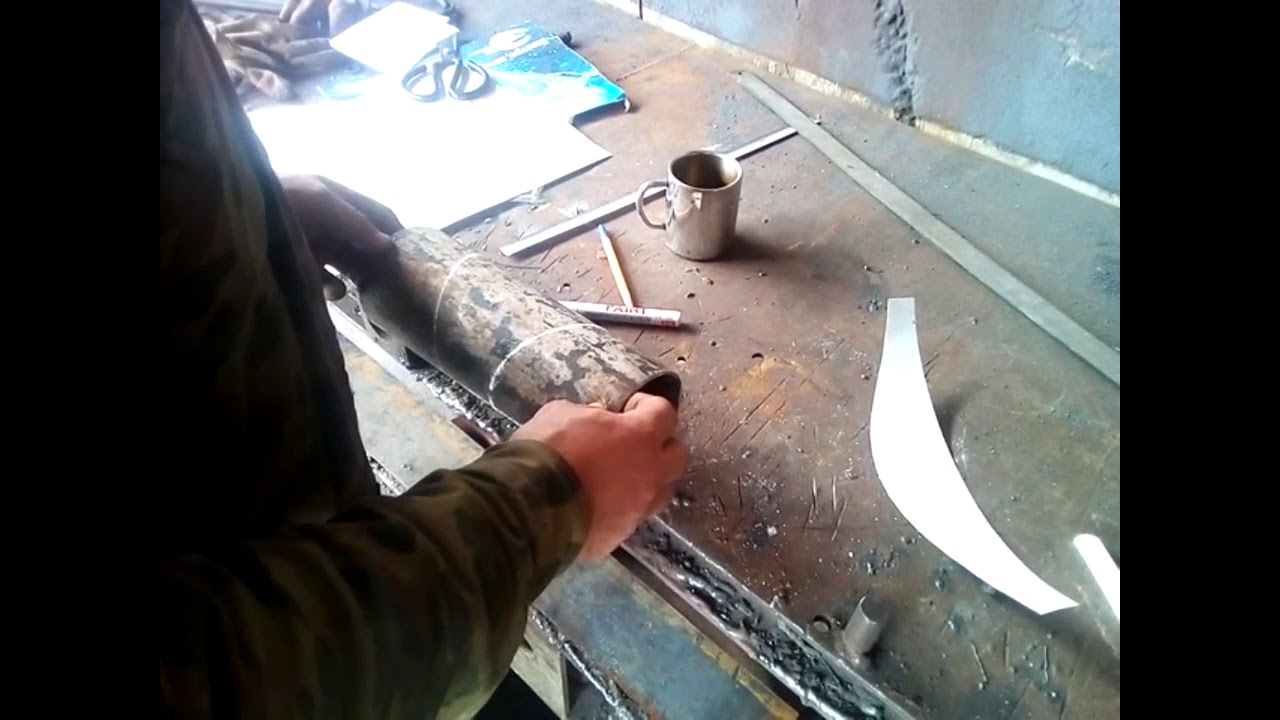 как сделать отвод 90 градусов - YouTube