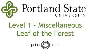 PicoCTF 2017 - Leaf of the Forest Walkthrough