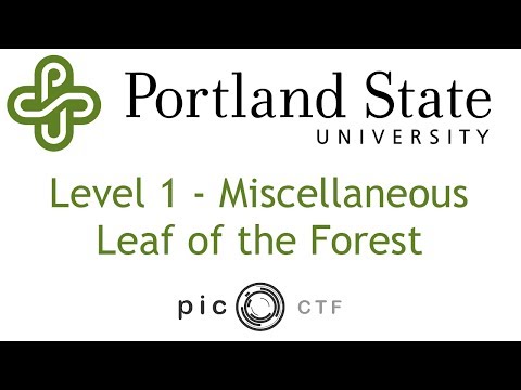 PicoCTF 2017 - Leaf of the Forest Walkthrough