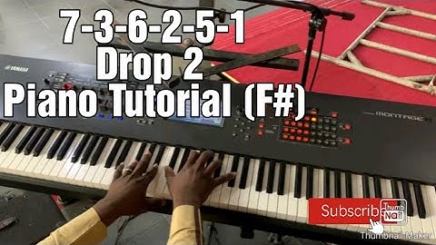 Learn 7-3-6-2-5-1 chord voicings that pros use in F# Drop 2| Piano Tutorial