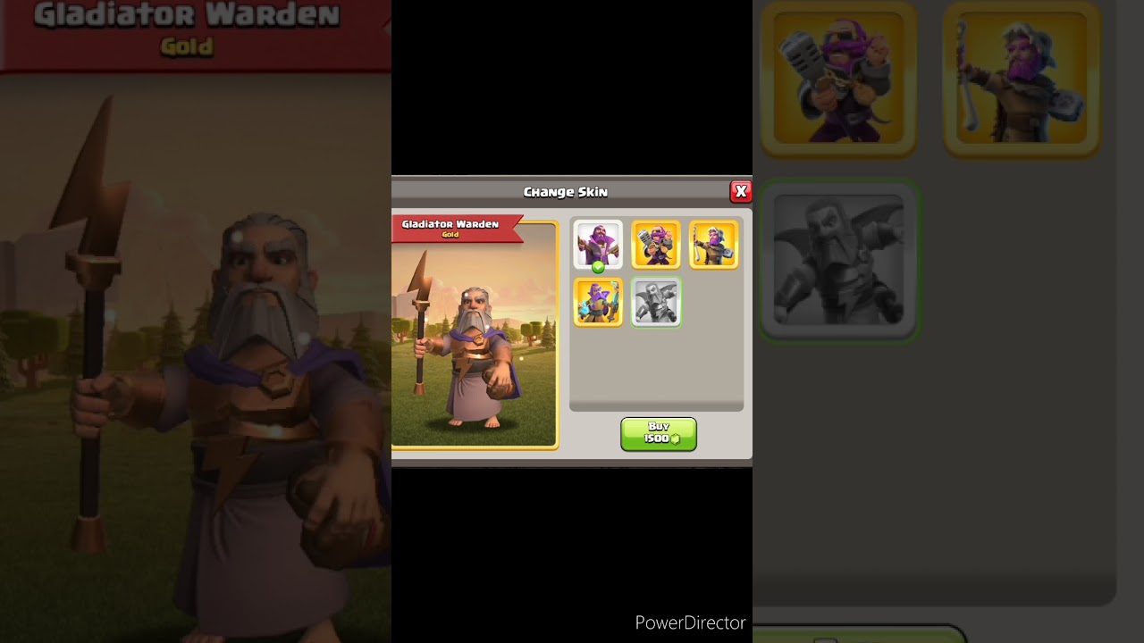 clash of clan in grand warden all skin a gems 