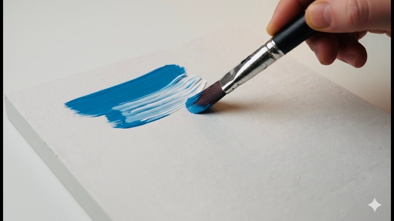 Peaceful Mountain Lake / Full Acrylic Painting Process / Relaxing Art