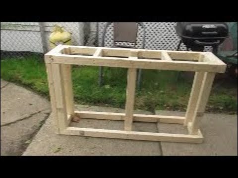 55 gallon fish tank stand for 20 bucks - YouTube