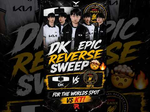 DK EPIC REVERSE SWEEP VS BFX FOR THE WORLDS SPOT VS KT! 🤯🔥 #lck #leagueoflegends #shorts #gaming