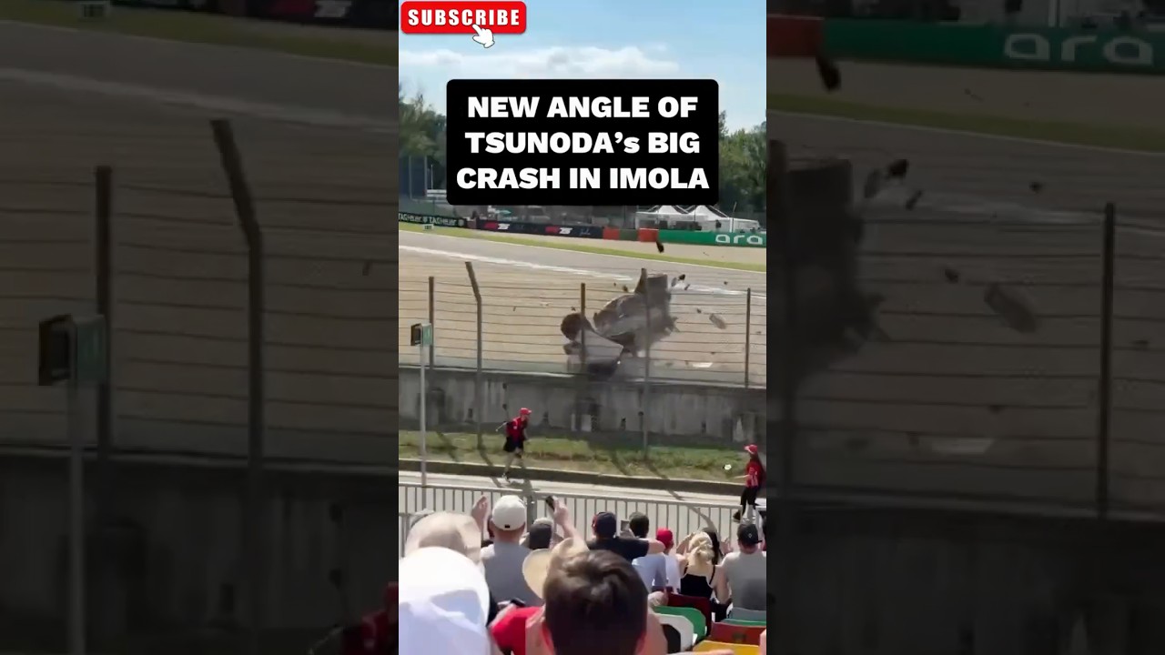 TSUNODA CRASH IN IMOLA 