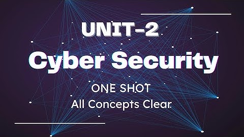 Unit-2 One Shot | Cyber Security | Explained in hindi | Btech RGPV | All Topics Covered |