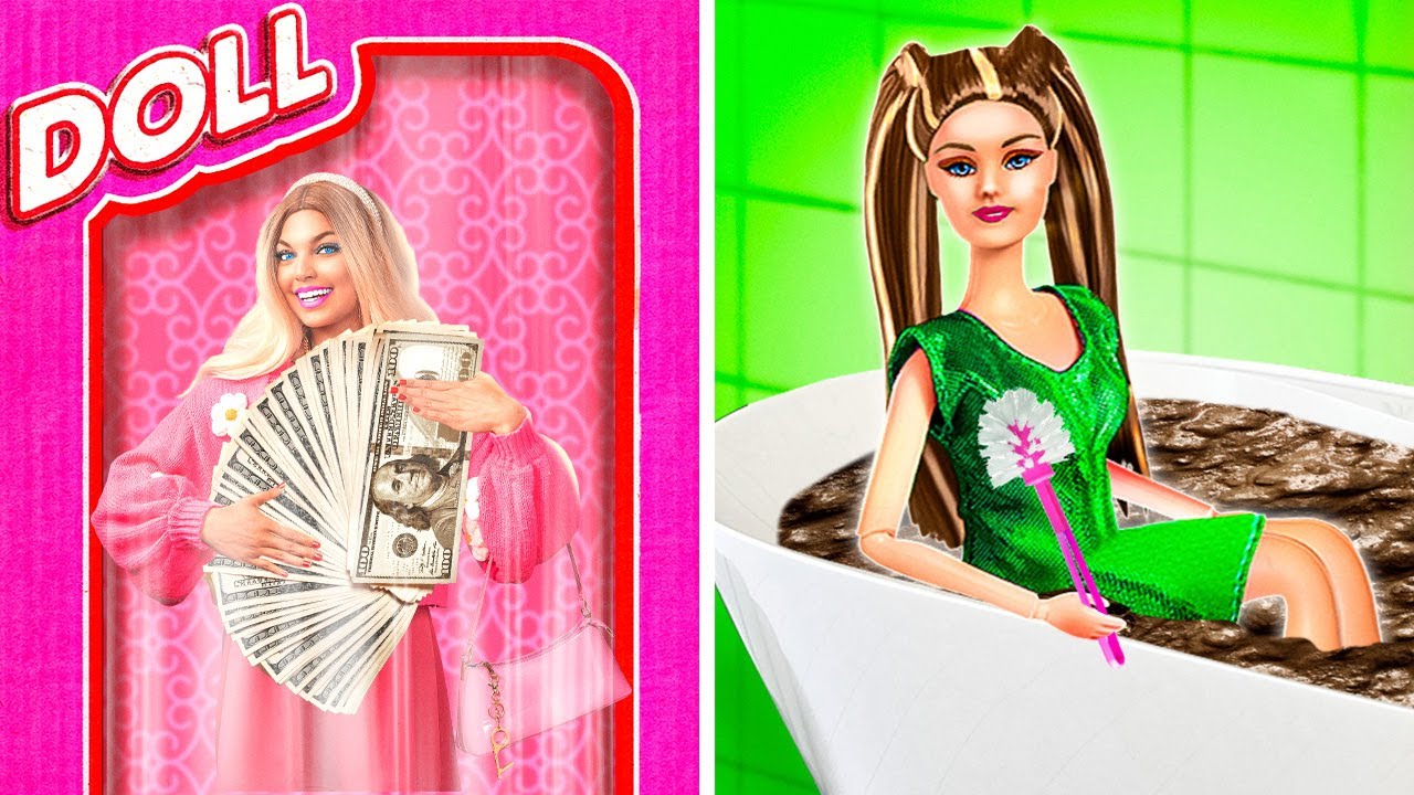Pink Doll Challenge 💝 Extreme Doll Makeovers in Real Life! YouTube