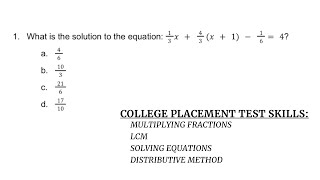 Has it been 25 years since your last math class!? [Math Placement Test for College]