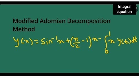 problem on Modified adomian decomposition method