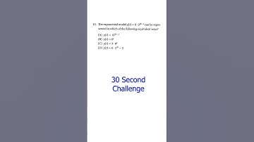 SAT Prep Advanced Math 5-1Linear & Exponential Functions Q13 #satexam #maths #satmath #problemanaly