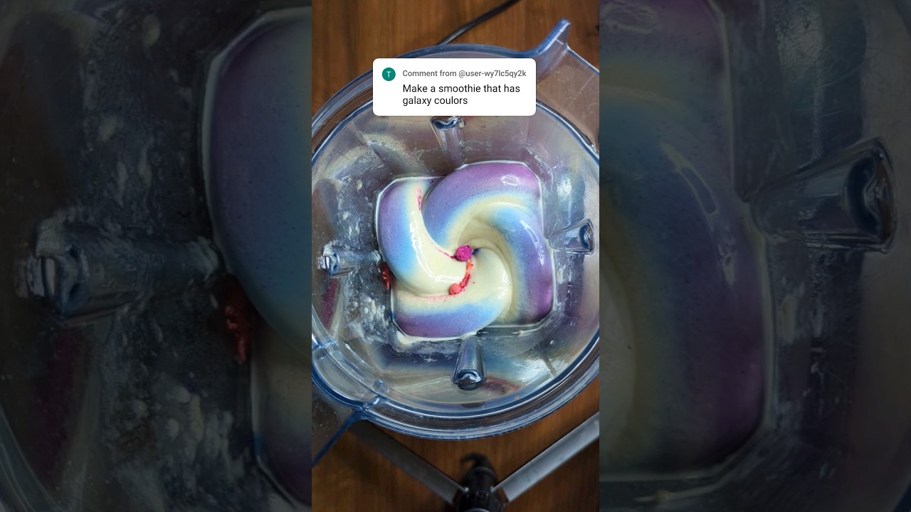 I made a smoothie with GALAXY colors 🌌