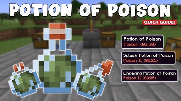 How to Make Potion & Splash Potion of POISON in Minecraft (EASY)