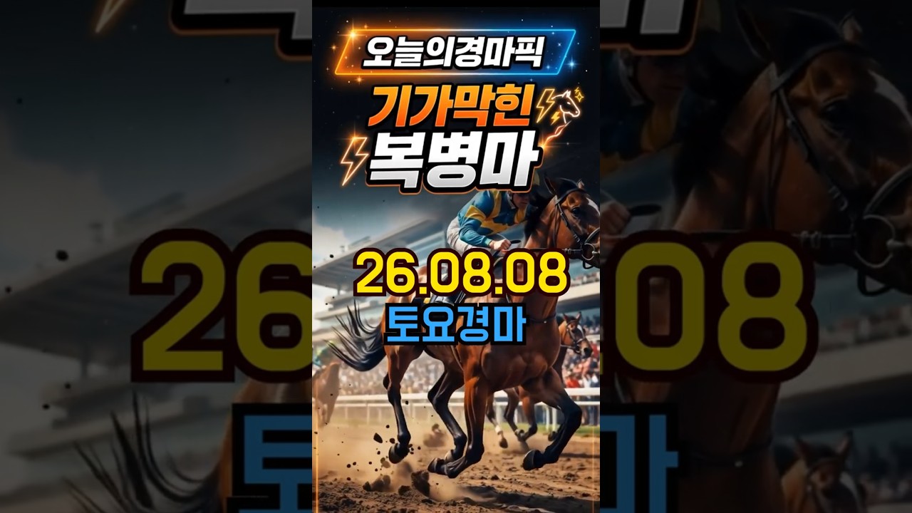 오늘의경마픽 8월8일 토요경마 기가막힌 복병마