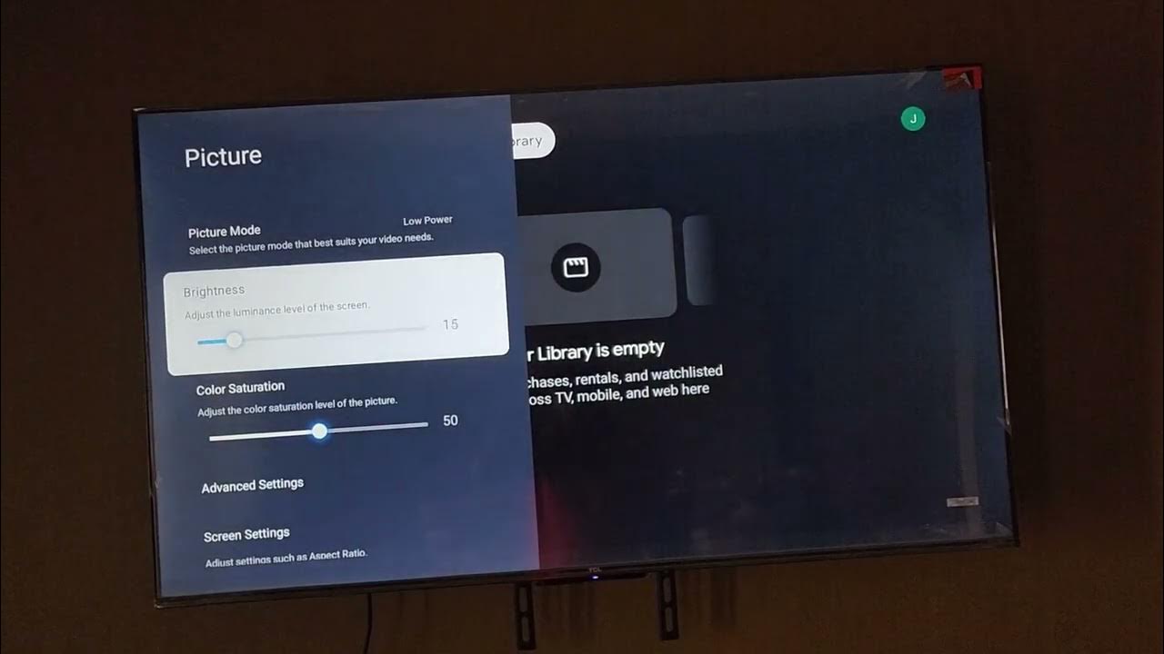 tcl-tv-adjust-brightness-youtube