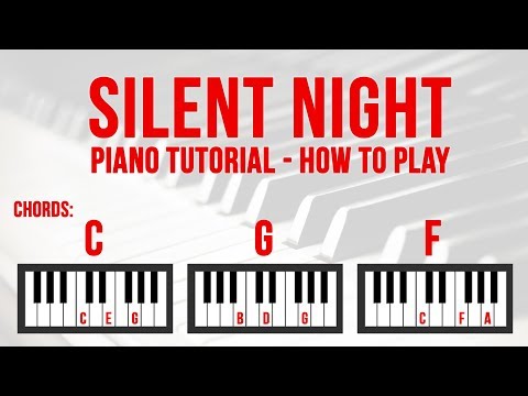 Silent Night Piano Tutorial | How to play Silent Night xmas song on piano. Music sheet and chords