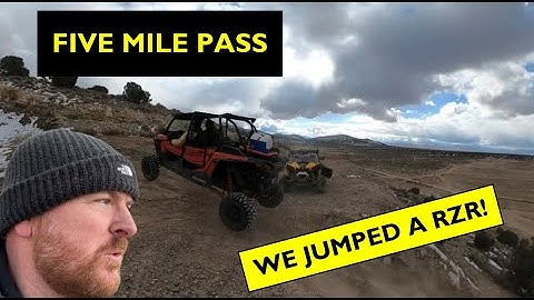 Polaris RZR Gets Air at Five Mile Pass | Tons of desert riding and hill climbs