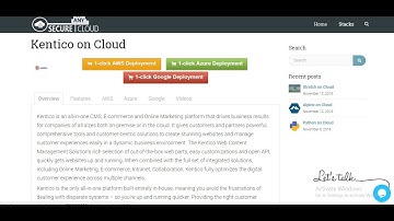 Secured Kentico on Windows 2012 R2 - Deploy on Azure , AWS and Google Cloud Platform.