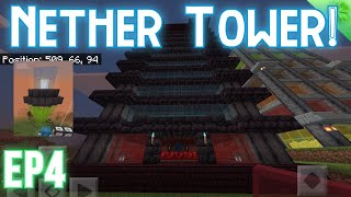 Nether Tower & an UFO Building a City Ep4