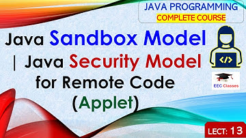 L13: Java Sandbox Model | Java Security Model for Remote Code(Applet) | Java Programming Lectures