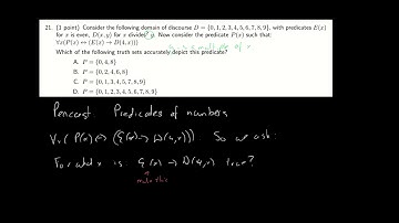 [Old exam question] Predicates about numbers