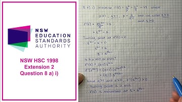 How to answer Q8 a) i) of the 1998 HSC Mathematics Extension 2 exam