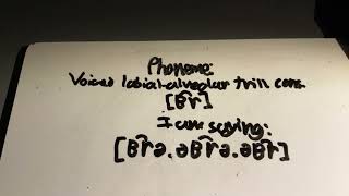 [ʙ͡r] voiced labial-alveolar trill consonant