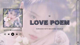 [karaoke] IU ~Love Poem~ // with backing vocals - lyrics Rom/Kor | i’mJam