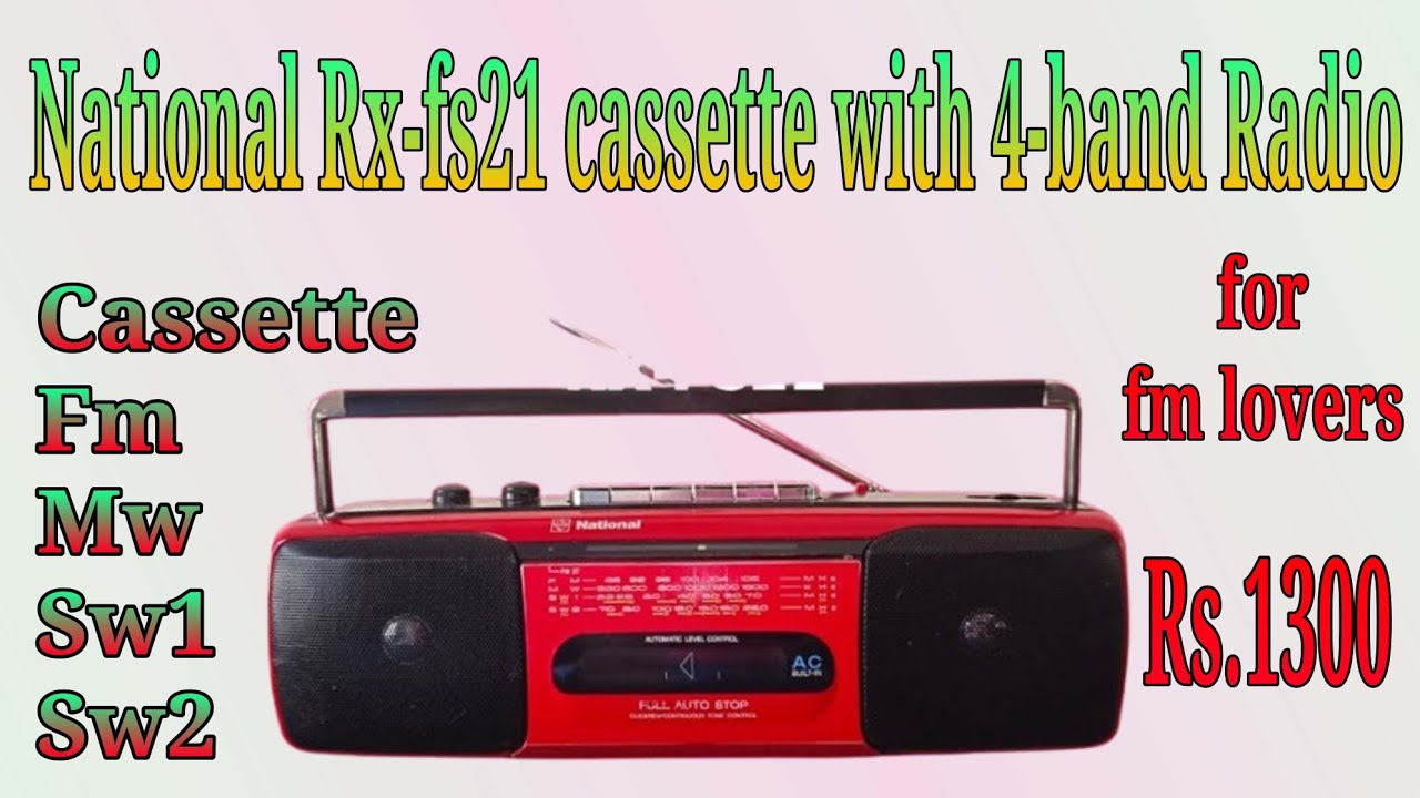 Sold out ----- National Rx-fs21 cassette with 4-band Radio working condition sale