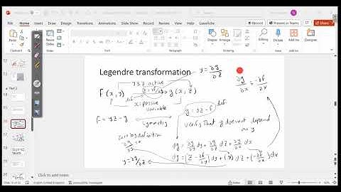 Legendre transformation and the Hamiltonian