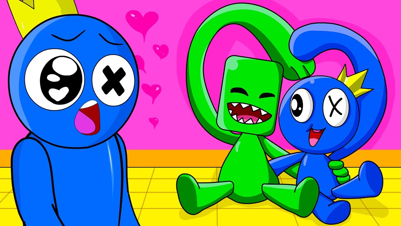 What did BLUE DO WITH GREEN?!  Rainbow Friends react to meme