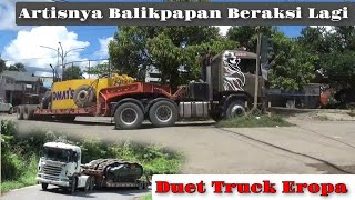 Dua Truck Sultan Harga Miliaran Scania R580 Muatan Pretelan PC2000 Komatsu Lintas Kalimantan