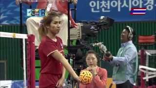 ตะกร้อหญิง เมียนม่า-ไทย Group B 2014 ASIAN GAMES Gold Medal Match