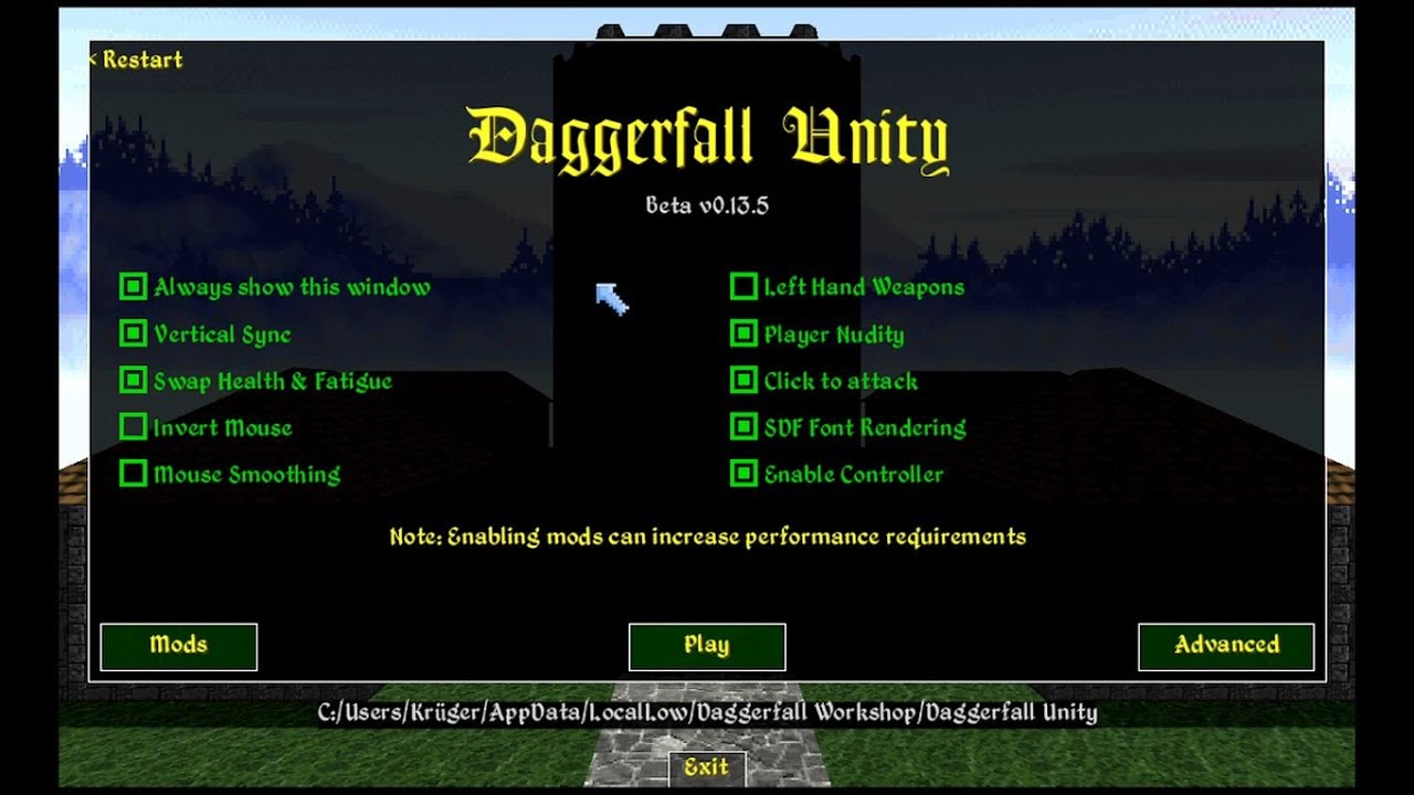 Daggerfall Unity Let's Play Episode 000 Ein neuer Charakter: Elric the ...