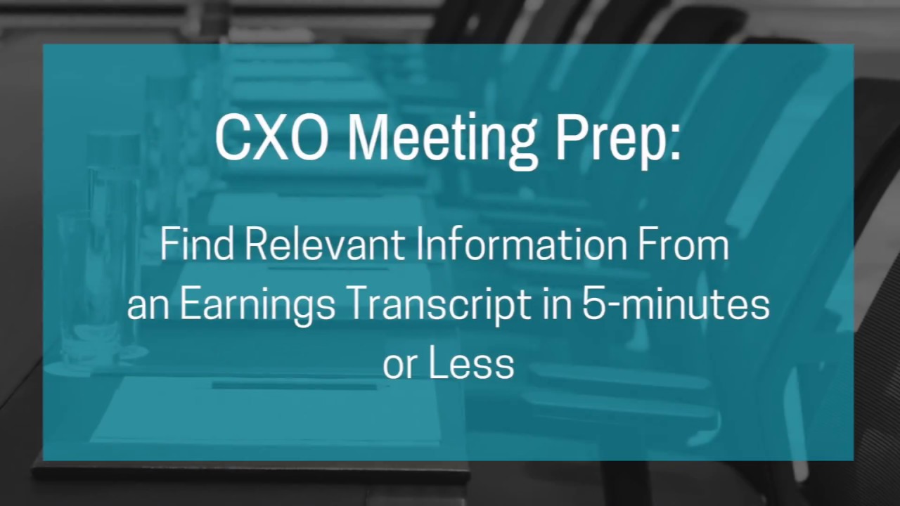 Research Tips  How to Read an Earnings Transcript