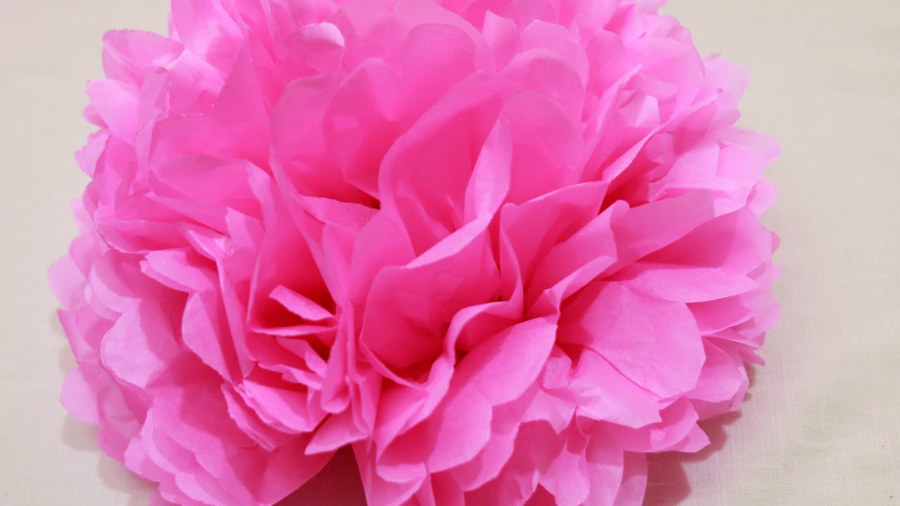 How to Make Tissue Paper Pom Poms - AppleGreen Cottage