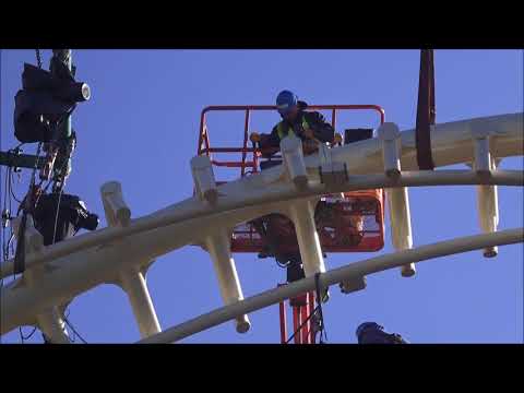 Plaatsen 2de kurkentrekker van de python @Efteling 14-2-2018