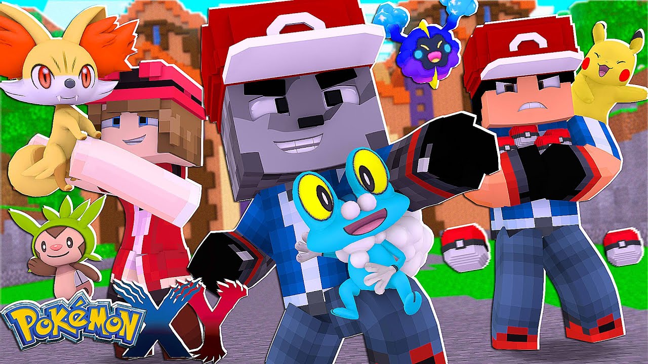 Minecraft : Pokemon X Y - GANHAMOS NOVOS POKEMON INICIAL COM MEGA