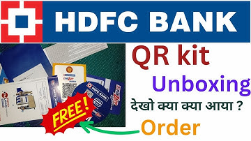 HDFC BANK QR KiT Unboxing || Hdfc bank QR order kaise kare || Smart hub vyapar ||