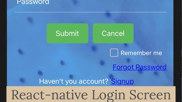React Native Tutorial - Making a login screen