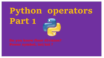 Python Operators in Hindi हिन्दी Video 9